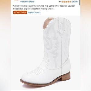 White Toddler Cowboy Boots